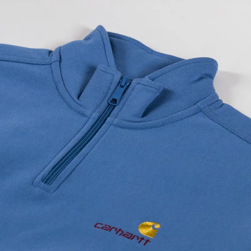 Carhartt WIP Half Zip American Script Sweat Sorrent-4