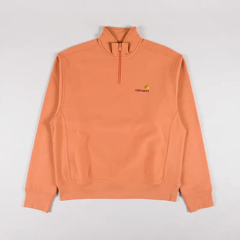 Carhartt WIP Half Zip American Script Sweat Redhaven