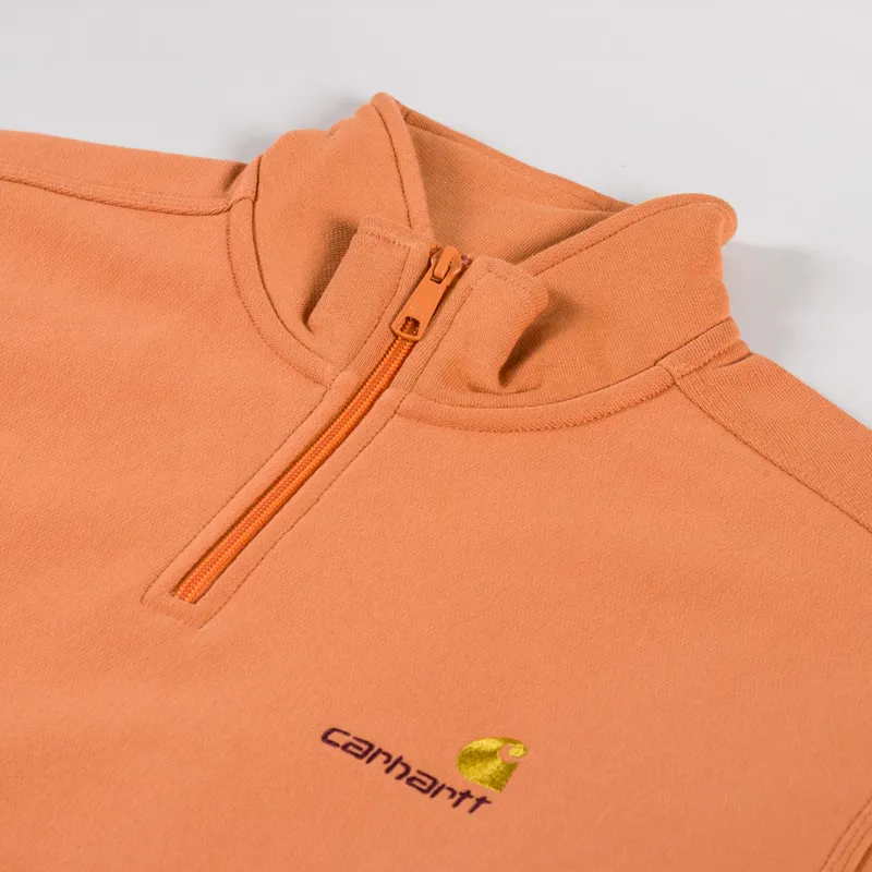 Carhartt WIP Half Zip American Script Sweat Redhaven-4