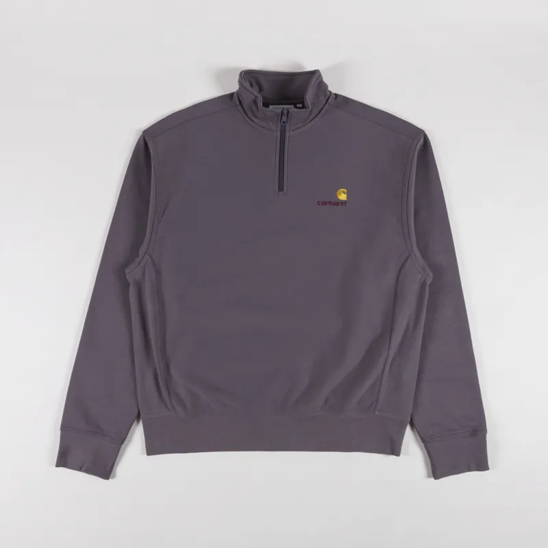 Carhartt WIP Half Zip American Script Sweat Porphyry
