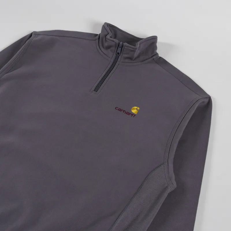 Carhartt WIP Half Zip American Script Sweat Porphyry-2