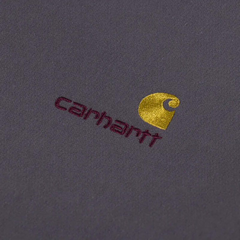 Carhartt WIP Half Zip American Script Sweat Porphyry-5