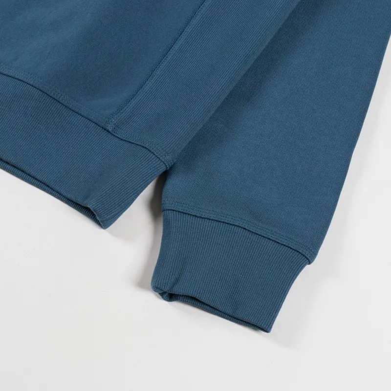 Carhartt WIP Half Zip American Script Sweat Office Blue-6