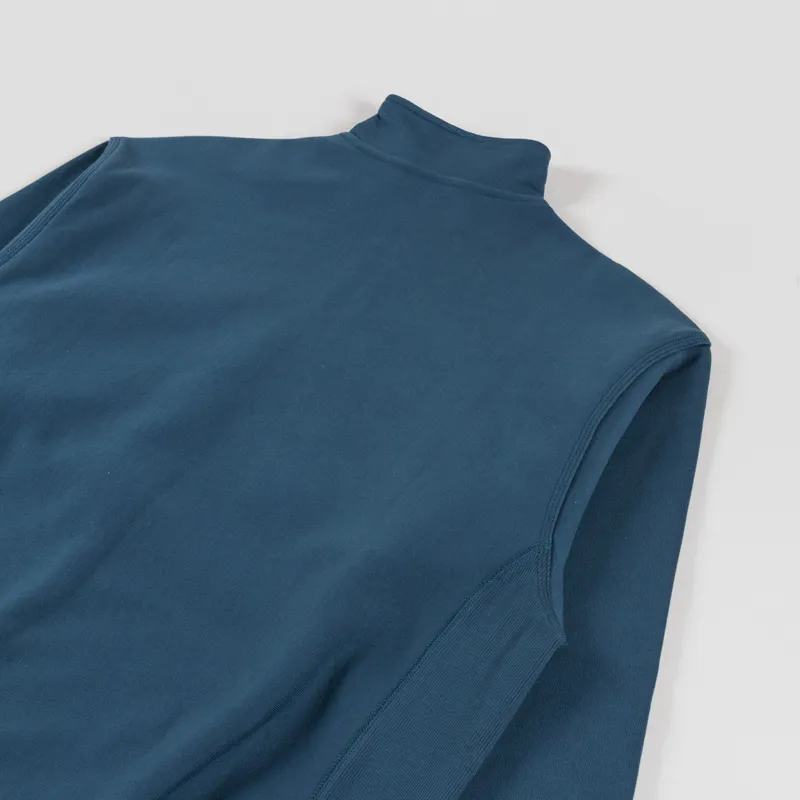 Carhartt WIP Half Zip American Script Sweat Office Blue-3