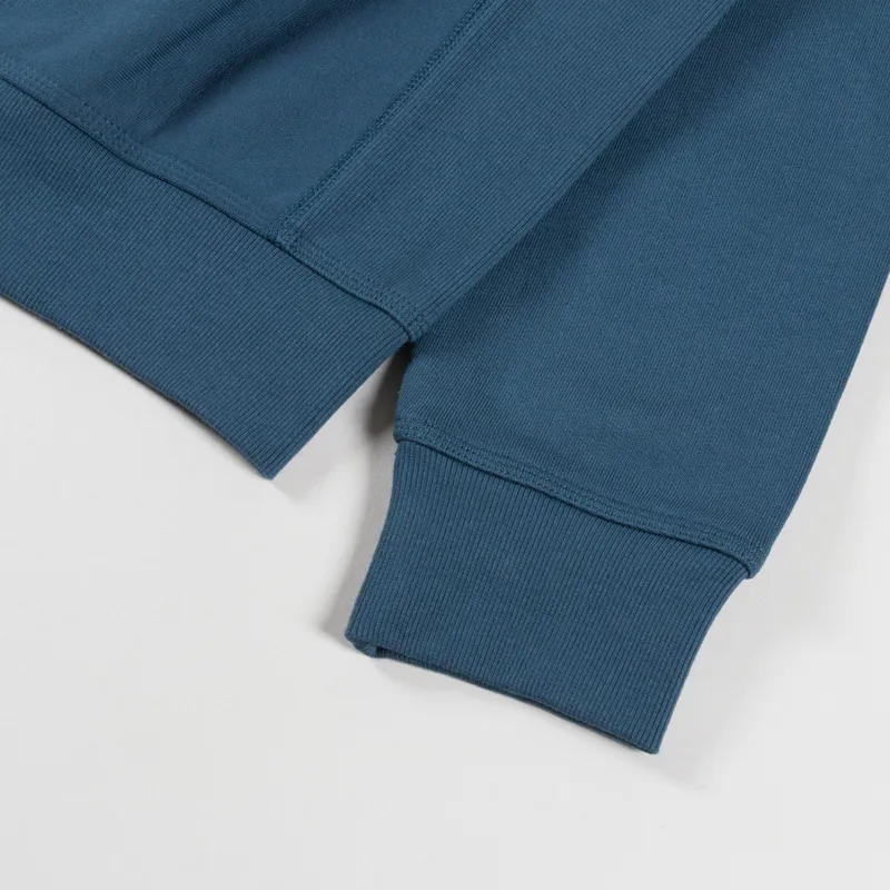 Carhartt WIP Half Zip American Script Sweat Office Blue-7