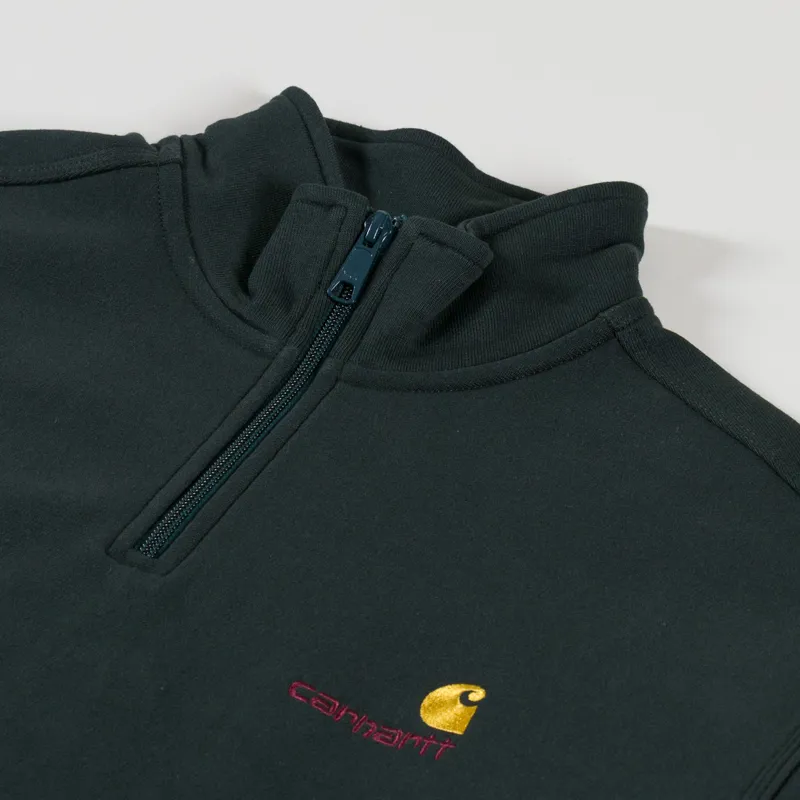 Carhartt WIP Half Zip American Script Sweat Raven-2