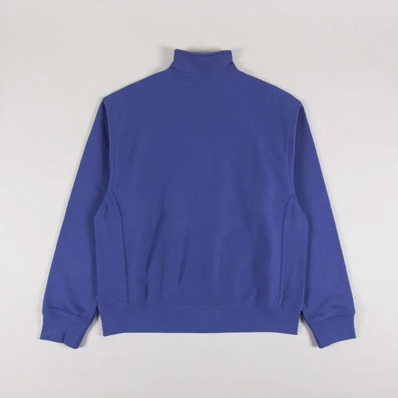 Carhartt WIP Half Zip American Script Sweat Blue Iris-1