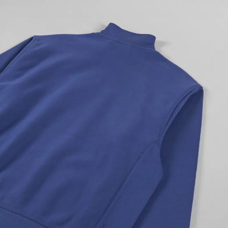 Carhartt WIP Half Zip American Script Sweat Blue Iris-3