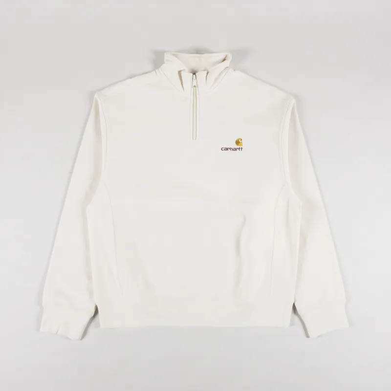 Carhartt WIP Half Zip American Script Sweat Natural
