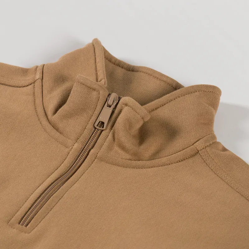 Carhartt WIP Half Zip American Script Sweat Peanut-4