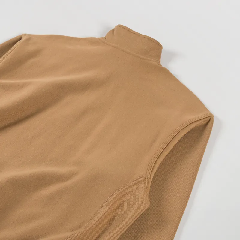 Carhartt WIP Half Zip American Script Sweat Peanut-3