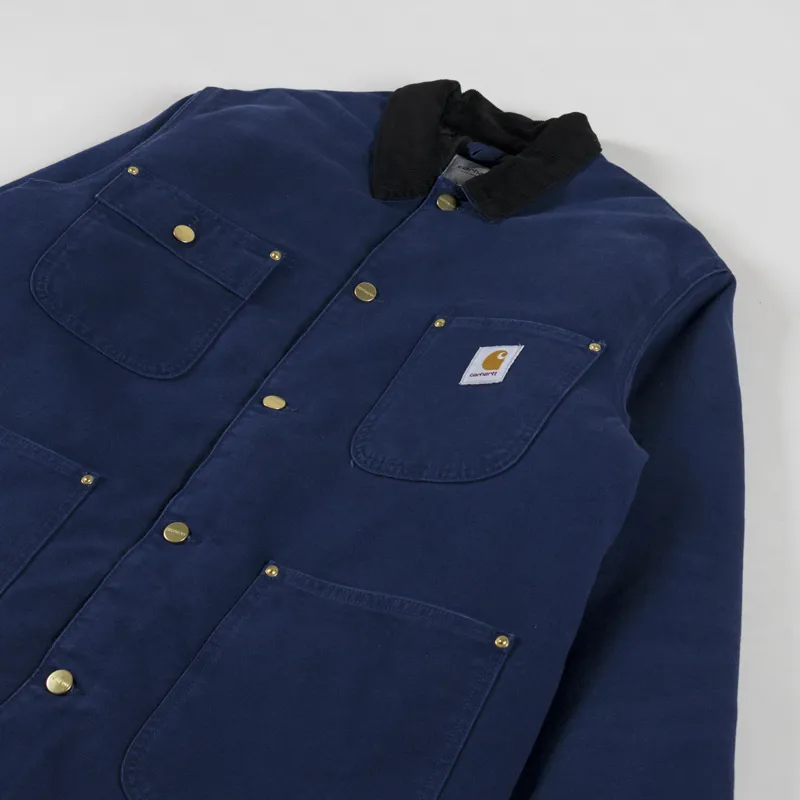 Carhartt WIP OG Chore Coat Air Force Blue Black-3