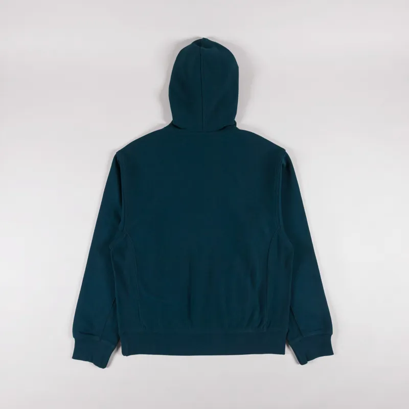 Carhartt WIP Hooded American Script Sweat Deep Lagoon-1