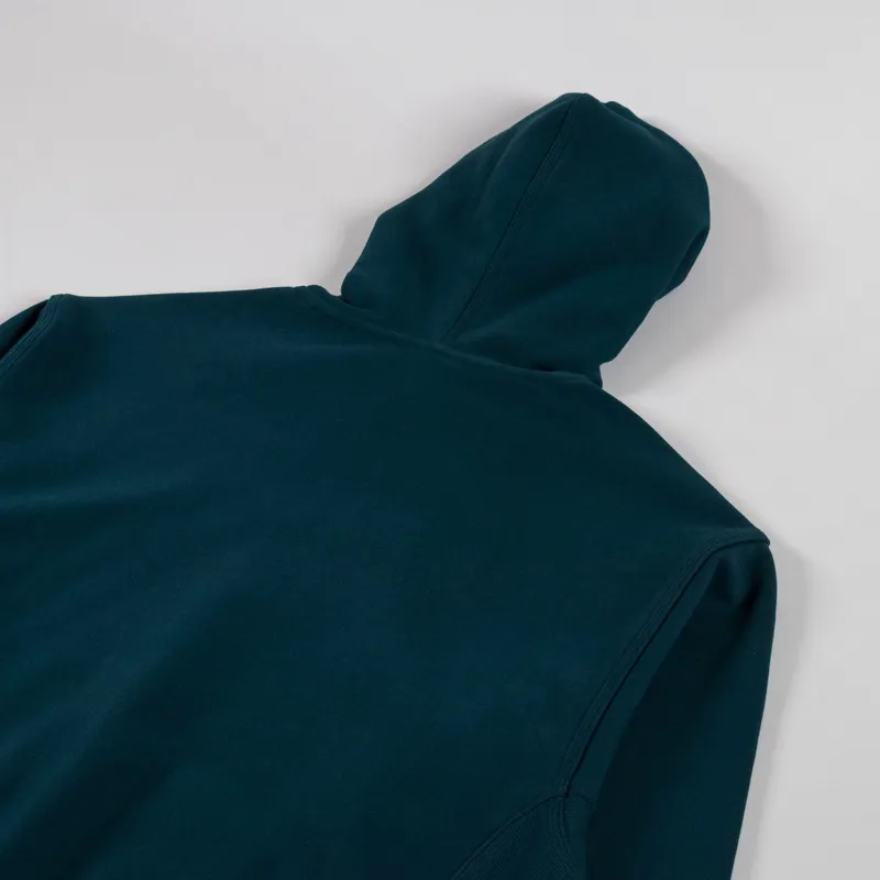 Carhartt WIP Hooded American Script Sweat Deep Lagoon-3