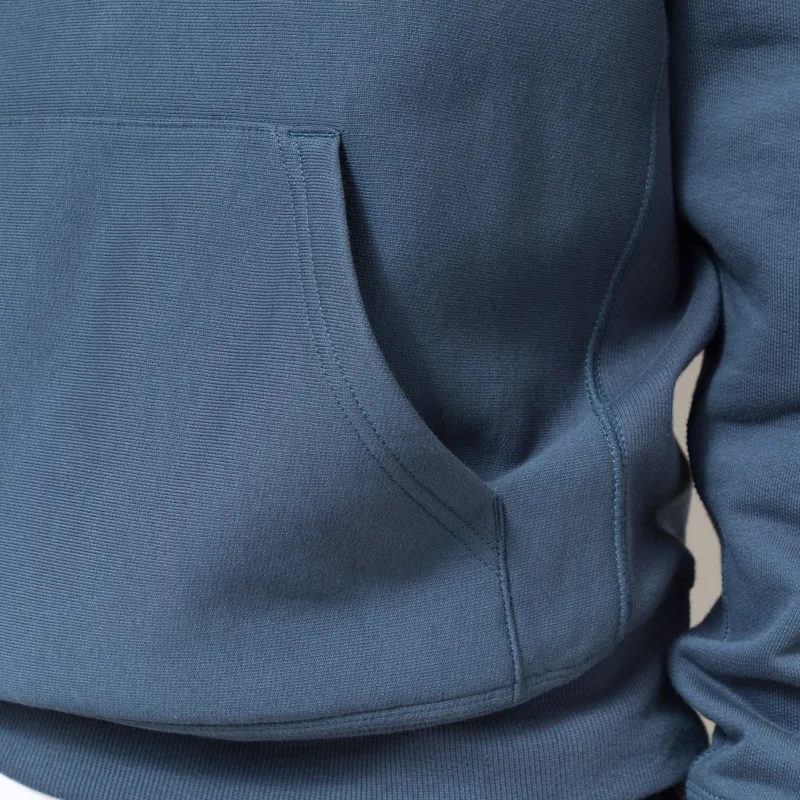 Carhartt WIP Hooded American Script Sweat Office Blue-8