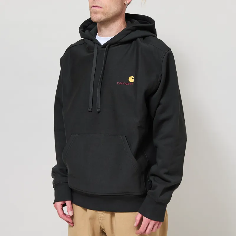 Carhartt WIP Hooded American Script Sweat Raven-1