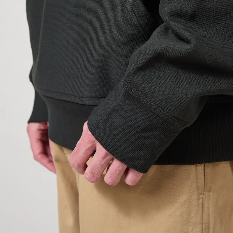 Carhartt WIP Hooded American Script Sweat Raven-7
