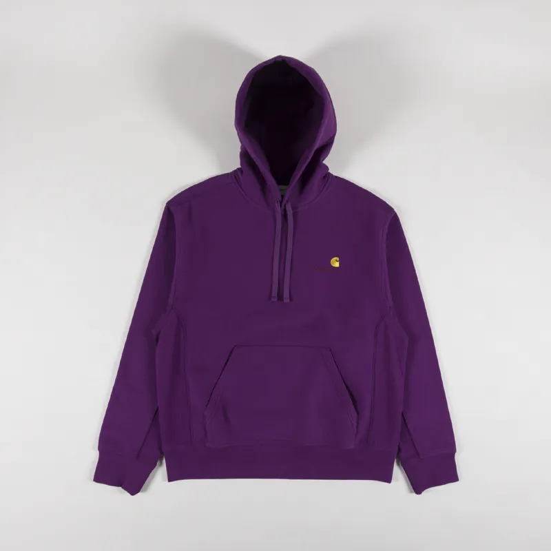 Carhartt WIP Hooded American Script Sweat Huckleberry