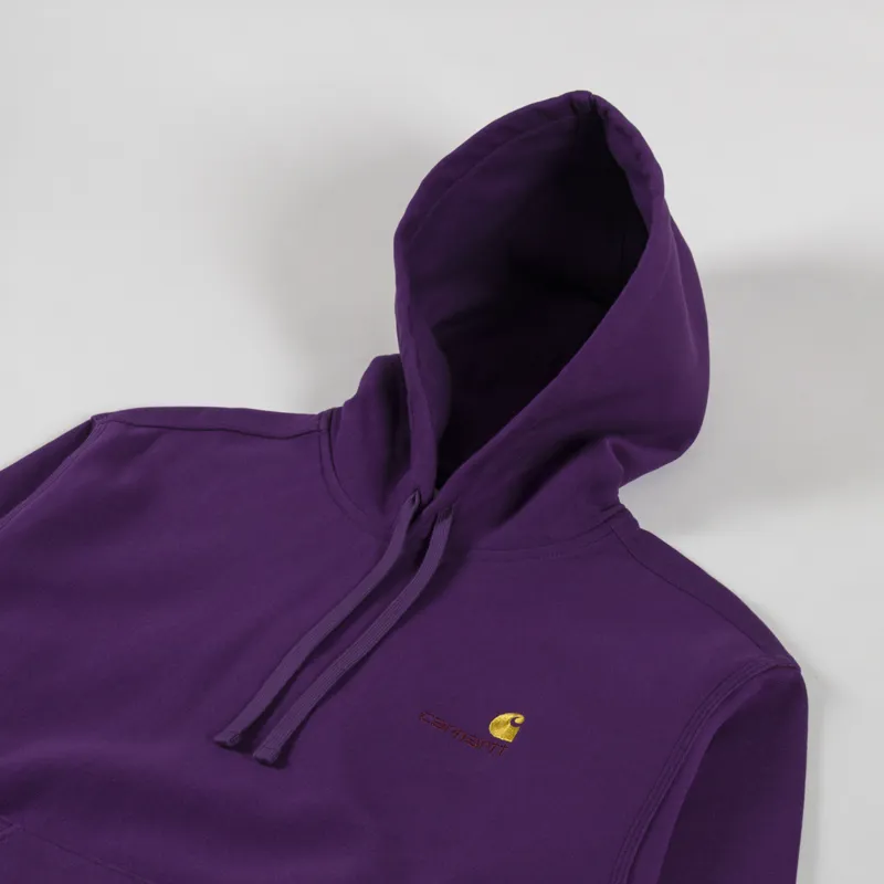 Carhartt WIP Hooded American Script Sweat Huckleberry-2