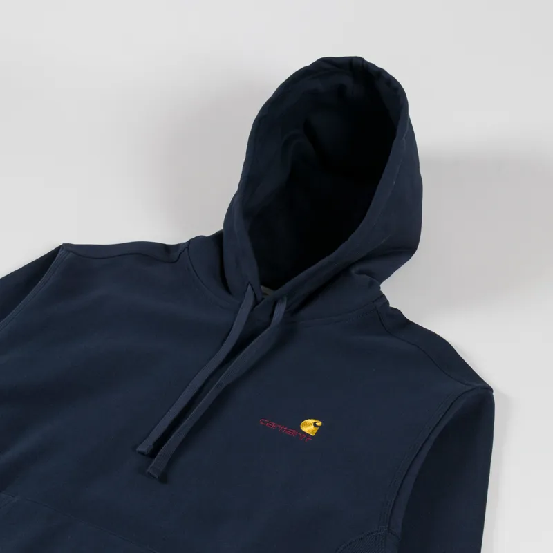 Carhartt WIP Hooded American Script Sweat Deep Night-2