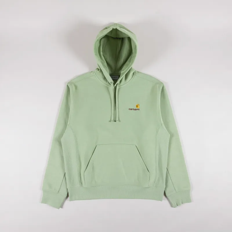 Carhartt WIP Hooded American Script Sweat Pale Olive