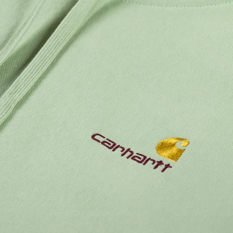 Carhartt WIP Hooded American Script Sweat Pale Olive-4