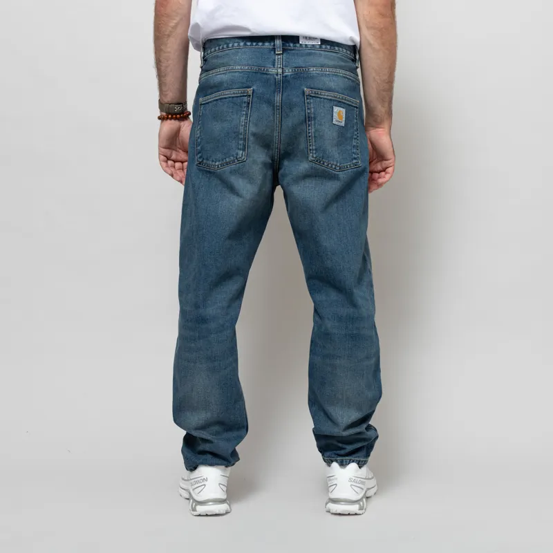 Carhartt WIP Newel Pant Blue Dark Used Wash Maitland Denim-3