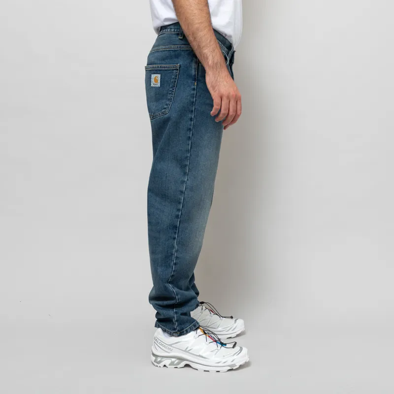 Carhartt WIP Newel Pant Blue Dark Used Wash Maitland Denim-4