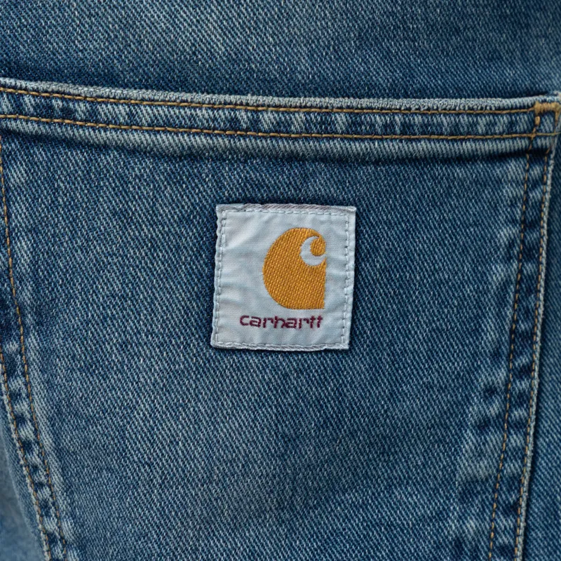 Carhartt WIP Newel Pant Blue Dark Used Wash Maitland Denim-9
