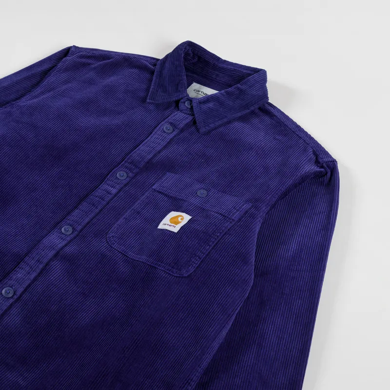 Carhartt WIP Long Sleeve Flint Shirt Aura-2