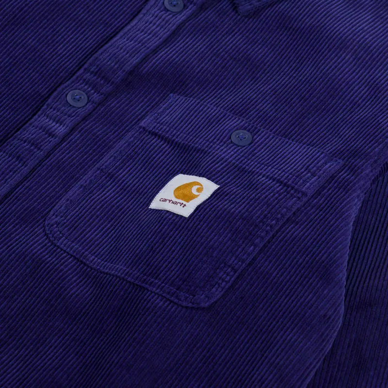 Carhartt WIP Long Sleeve Flint Shirt Aura-4