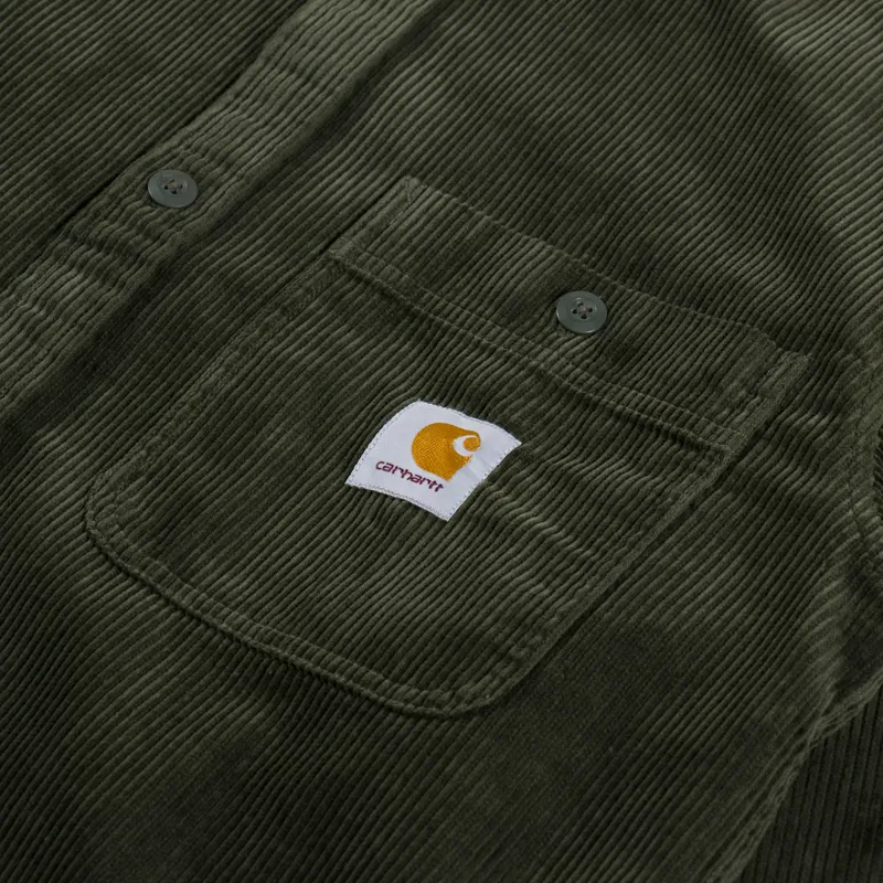 Carhartt WIP Long Sleeve Flint Shirt Office Green-8