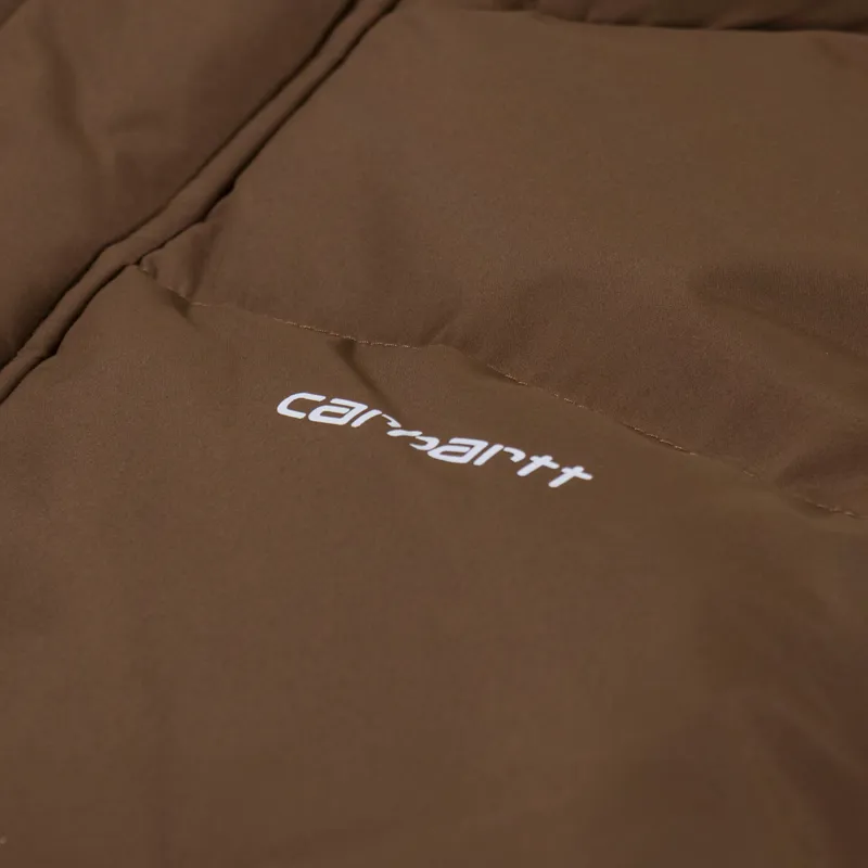 Carhartt WIP Danville Down Jacket Chocolate White-7