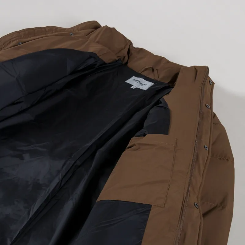 Carhartt WIP Danville Down Jacket Chocolate White-4