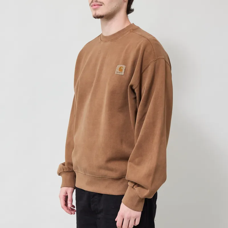Carhartt WIP Vista Sweatshirt WIP H Brown Garment Dyed-1