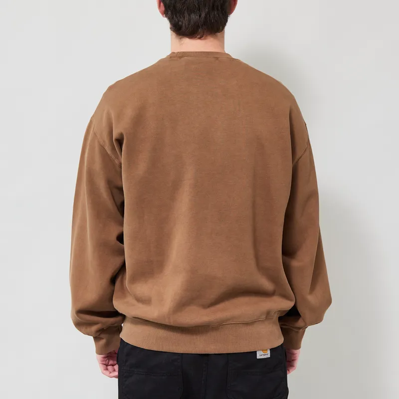 Carhartt WIP Vista Sweatshirt WIP H Brown Garment Dyed-2