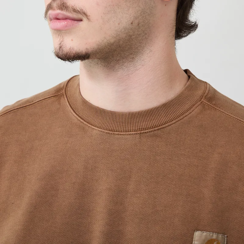 Carhartt WIP Vista Sweatshirt WIP H Brown Garment Dyed-3