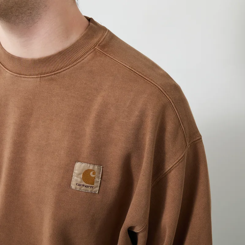 Carhartt WIP Vista Sweatshirt WIP H Brown Garment Dyed-5
