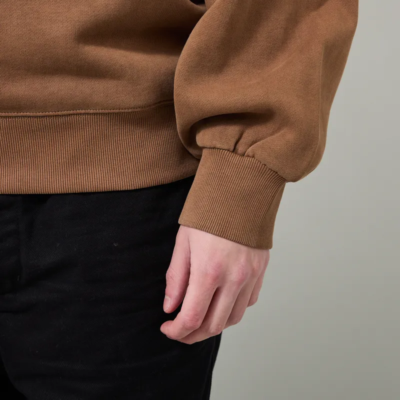 Carhartt WIP Vista Sweatshirt WIP H Brown Garment Dyed-6