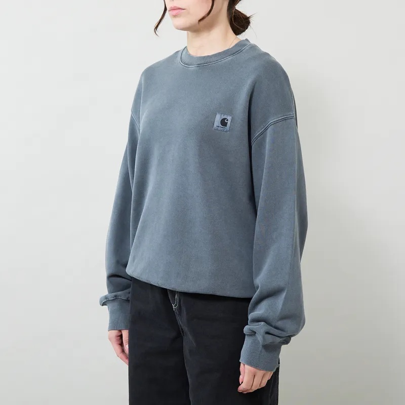 Carhartt WIP Womens Nelson Sweatshirt Styx Garment Dyed-1