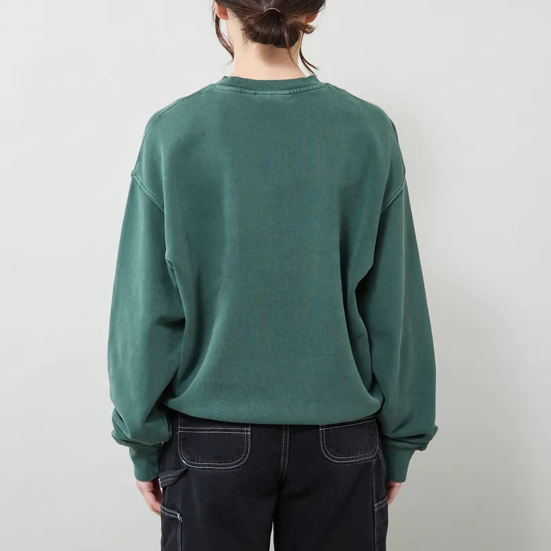 Carhartt WIP Womens Nelson Sweatshirt Dark Scarab Garment Dyed-2