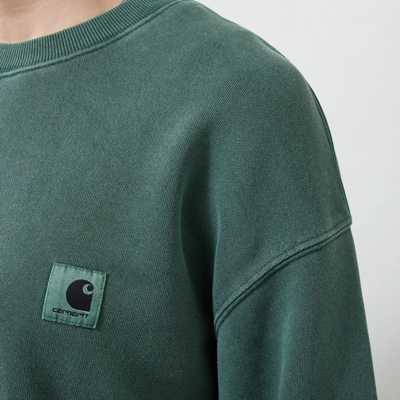 Carhartt WIP Womens Nelson Sweatshirt Dark Scarab Garment Dyed-4