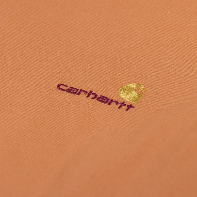 Carhartt WIP Long Sleeve American Script T Shirt Redhaven-2