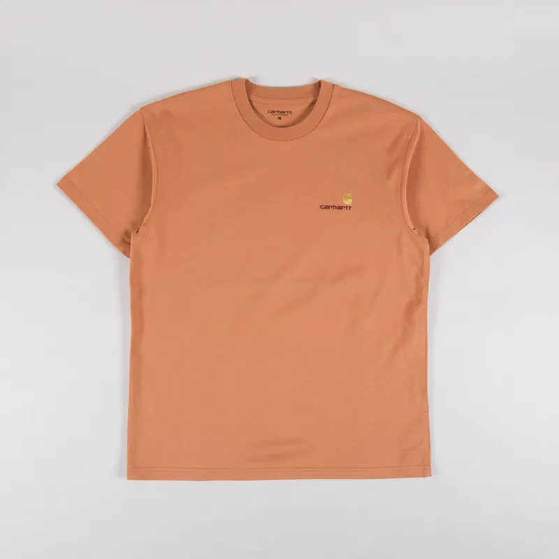 Carhartt WIP American Script T Shirt Redhaven
