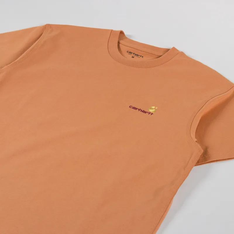 Carhartt WIP American Script T Shirt Redhaven-1