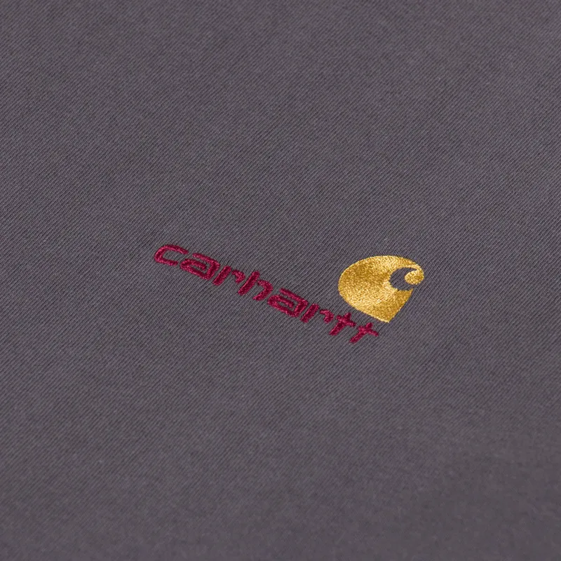 Carhartt WIP American Script T Shirt Porphyry-2