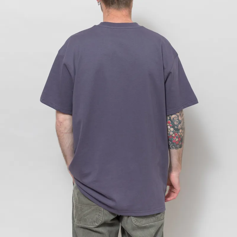 Carhartt WIP American Script T Shirt Shady Purple-2