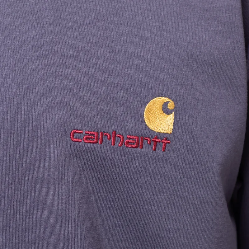 Carhartt WIP American Script T Shirt Shady Purple-4