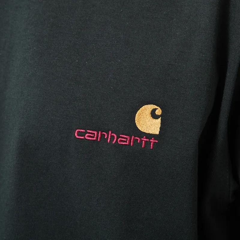 Carhartt WIP American Script T Shirt Raven-5