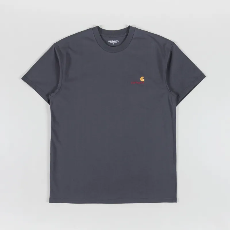 Carhartt WIP American Script T Shirt Graphite